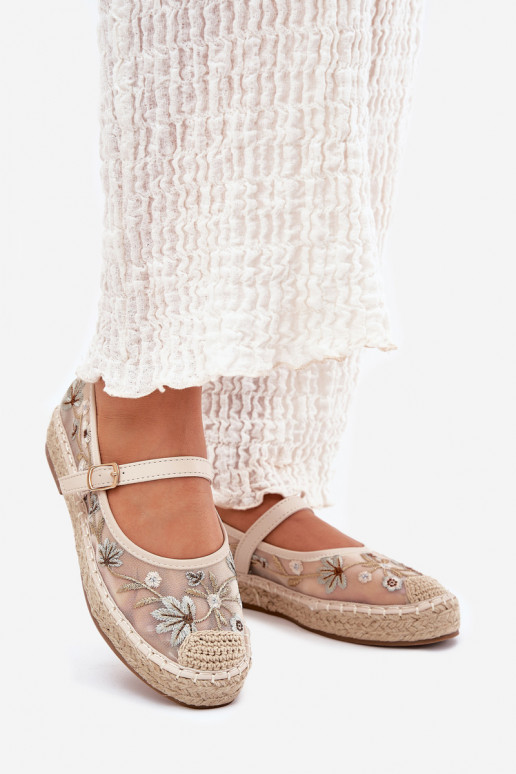 espadrillid Z Haftem platvormiga beeži värvi Laxisa  espadrillid Z Haftem platvormiga beeži värvi Laxisa