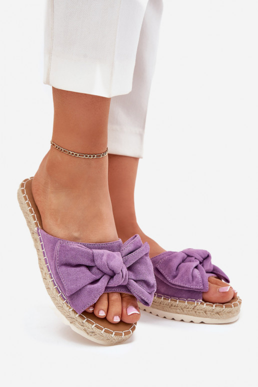 naiste plätud platvormiga  I Kokardką Violetne värv Alpireda naiste plätud platvormiga  I Kokardką Violetne värv Alpireda