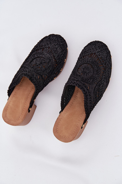 Szydełkowe naiste plätud kõrge jämeda kontsaga Must Senevia Szydełkowe naiste plätud kõrge jämeda kontsaga Must Senevia