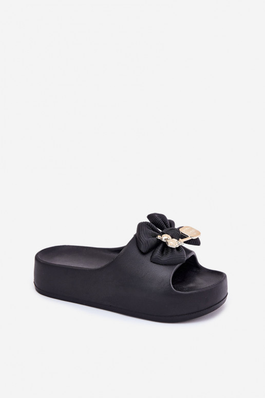 naiste plätud Kerged rannaplätud platvormiga lipsukesega I Broszką Must Marlize naiste plätud Kerged rannaplätud platvormiga lipsukesega I Broszką Must Marlize