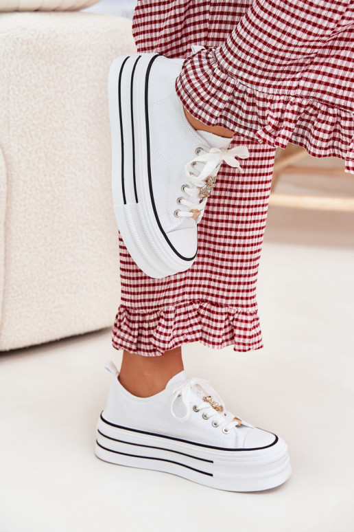 naiste saapad platvormiga Ze Kuldset värvimi Przypinkami valget värvi Fiorina naiste saapad platvormiga Ze Kuldset värvimi Przypinkami valget värvi Fiorina