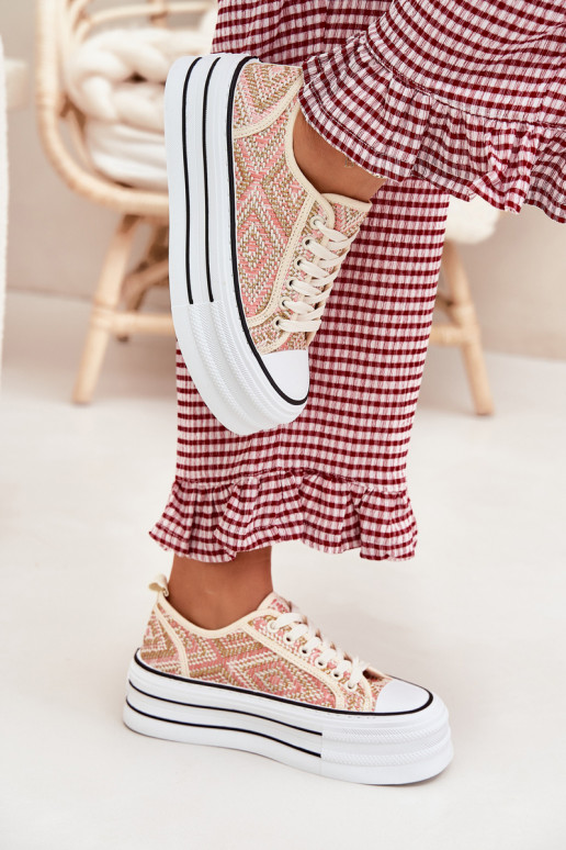 naiste saapad platvormiga Tumeroosad värvi Melina  naiste saapad platvormiga Tumeroosad värvi Melina