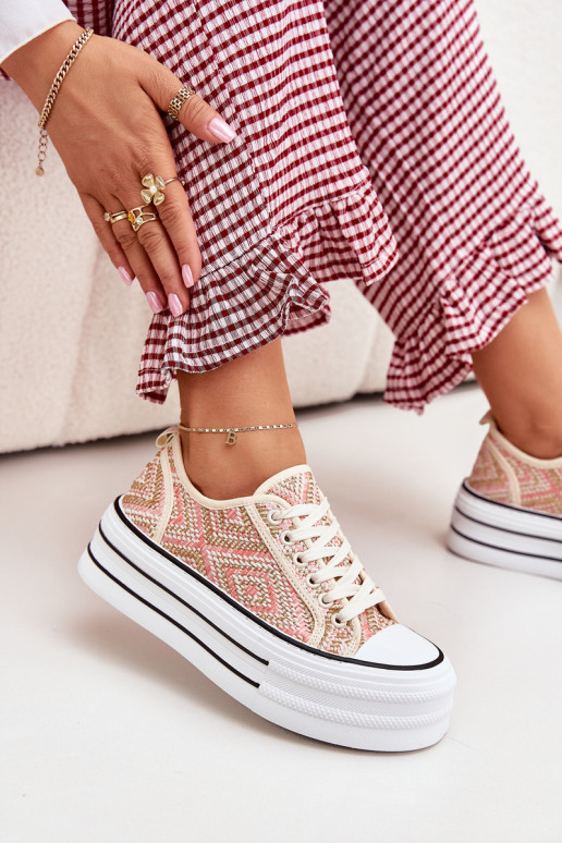 naiste saapad platvormiga Tumeroosad värvi Melina  naiste saapad platvormiga Tumeroosad värvi Melina