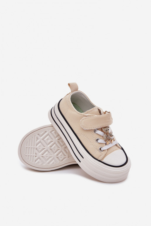 Laste vabaaja jalanõud Ze Złotą Przypinką  beeži värvi Solena