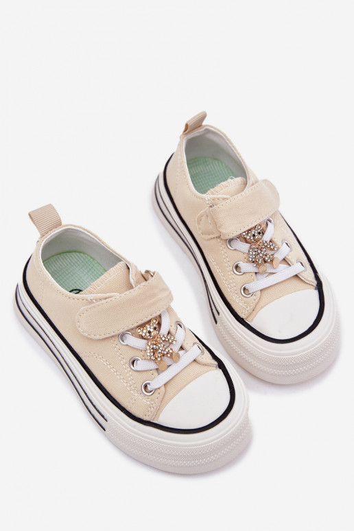 Laste vabaaja jalanõud Ze Złotą Przypinką  beeži värvi Solena