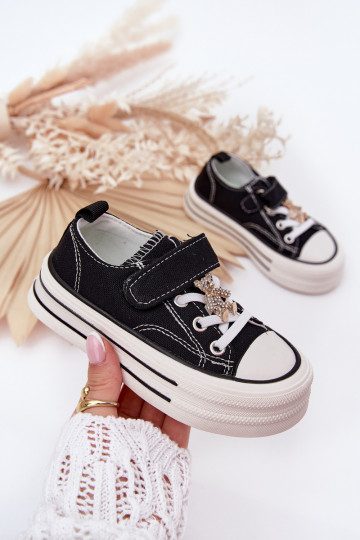 Laste vabaaja jalanõud Ze Złotą Przypinką  Must Solena