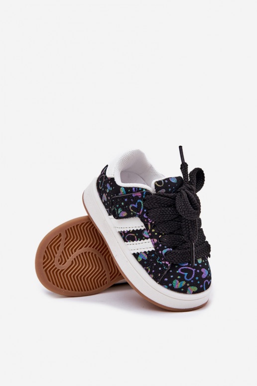 spordijalatsid  tüüpi jalanõud Laste jalanõud südametega Must Mirelle