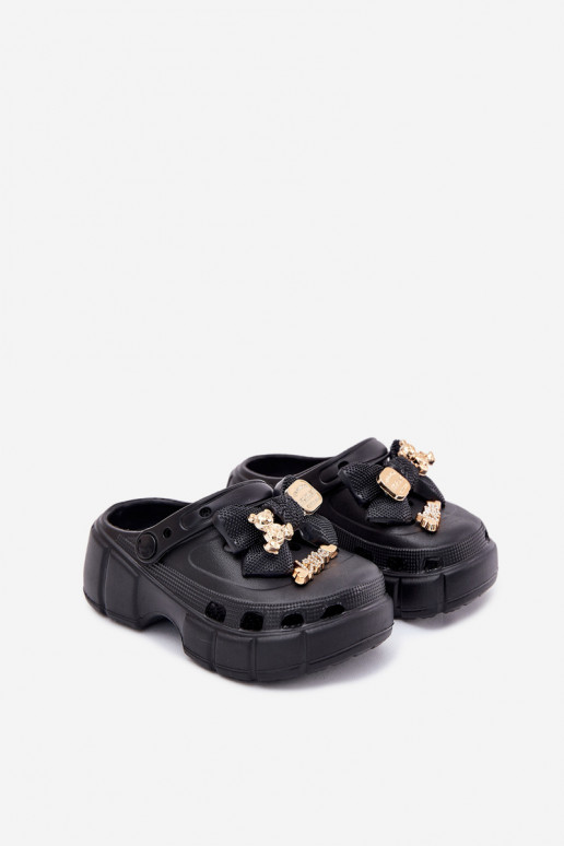 Sussid Laste jalanõud Laste Kerged rannaplätud lipsukesega I Ozdobami Must Selvana Sussid Laste jalanõud Laste Kerged rannaplätud lipsukesega I Ozdobami Must Selvana