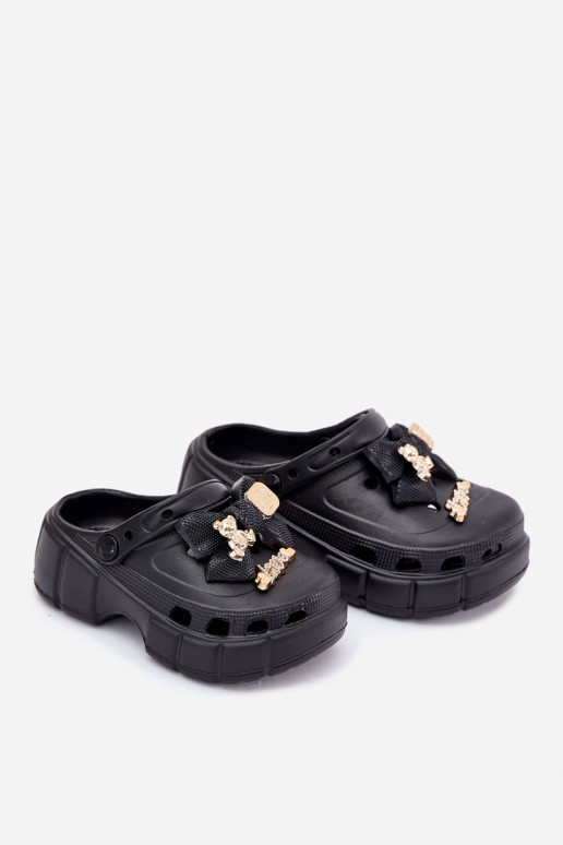 Sussid Laste jalanõud Laste Kerged rannaplätud lipsukesega I Ozdobami Must Selvana Sussid Laste jalanõud Laste Kerged rannaplätud lipsukesega I Ozdobami Must Selvana