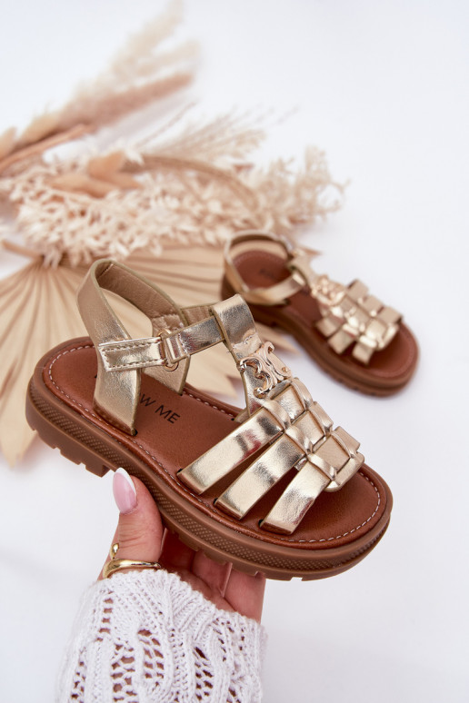 Laste sandaalid  Detalem Kuldset värvi Serina Laste sandaalid  Detalem Kuldset värvi Serina