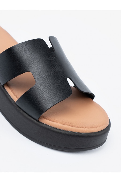 Naiste sussid platvormiga Mustad