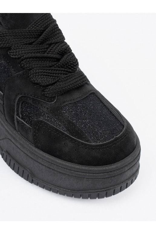 Moekad vabaajajalatsid z koronką Mustad