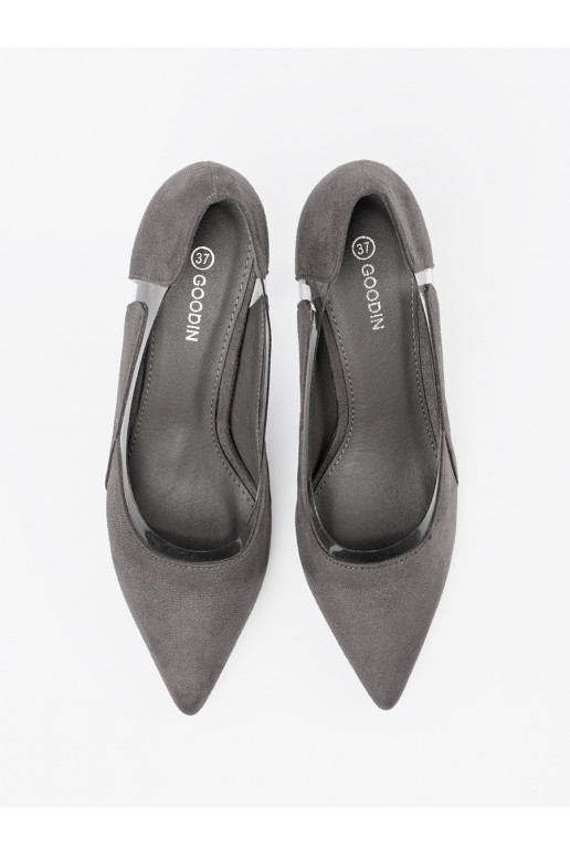 Halli värvi  poolsaapad z przeźroczystymi wstawkami