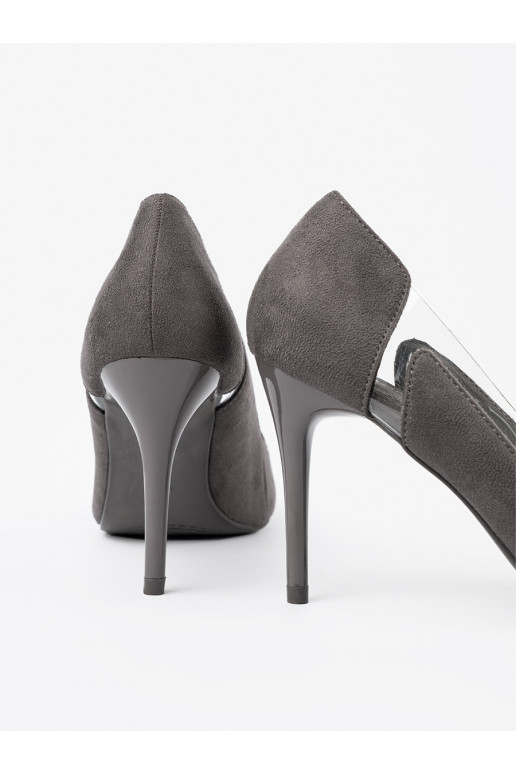 Halli värvi  poolsaapad z przeźroczystymi wstawkami