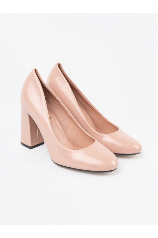 Elevandiluu värvi  poolsaapad kõrge kontsaga