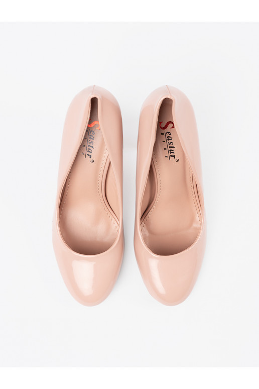 Elevandiluu värvi  poolsaapad kõrge kontsaga