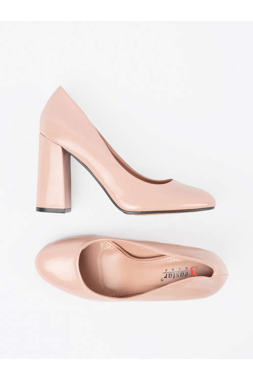 Elevandiluu värvi  poolsaapad kõrge kontsaga