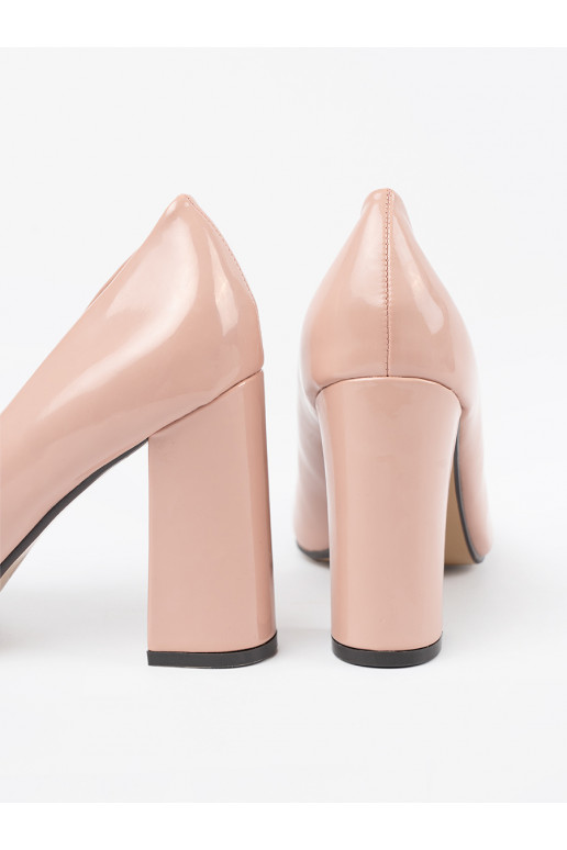 Elevandiluu värvi  poolsaapad kõrge kontsaga