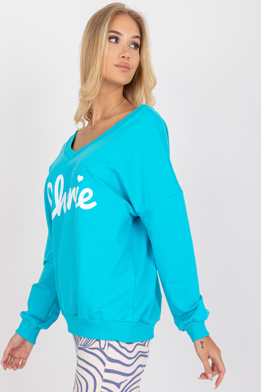 Sinine ja valge puuvillane Oversize...