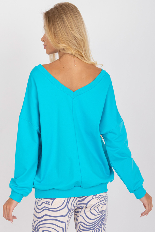 Sinine ja valge puuvillane Oversize...