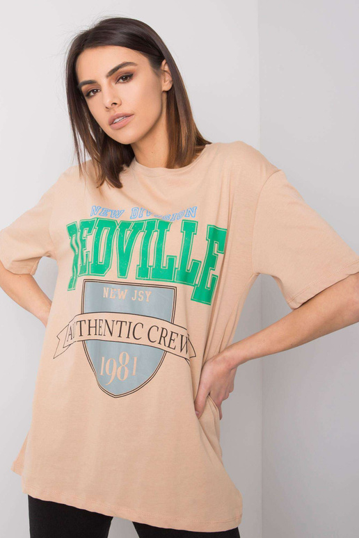 Billie RUE PARIS trükiga beež T-särk Billie RUE PARIS trükiga beež T-särk