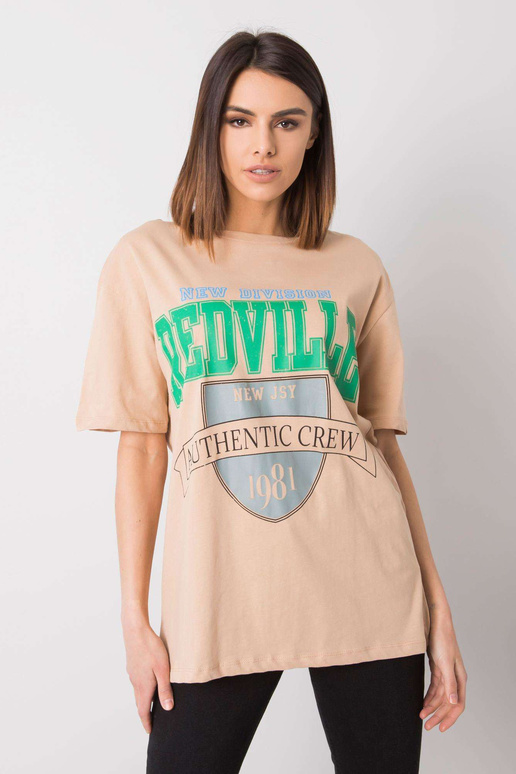 Billie RUE PARIS trükiga beež T-särk Billie RUE PARIS trükiga beež T-särk