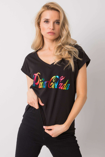 Must Hollise trükiga T-särk