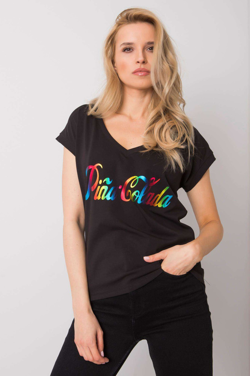 Must Hollise trükiga T-särk