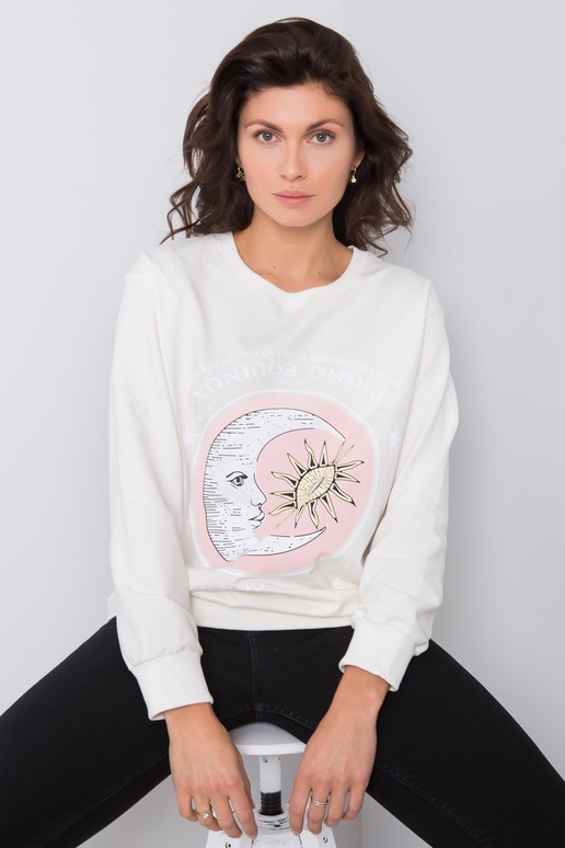 Valge Trisha trükiga dressipluus Valge Trisha trükiga dressipluus