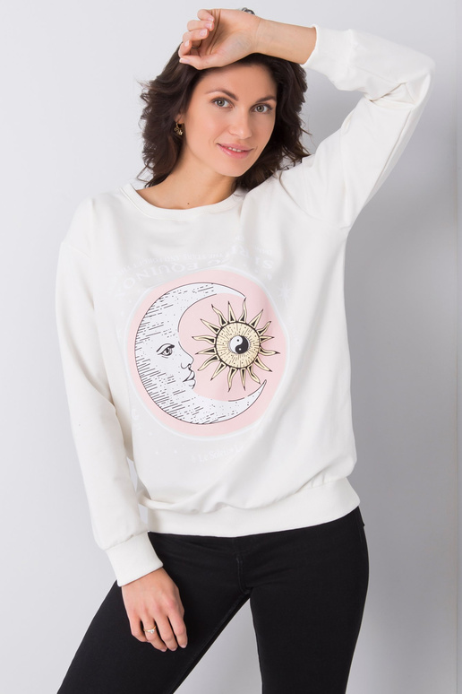 Valge Trisha trükiga dressipluus Valge Trisha trükiga dressipluus