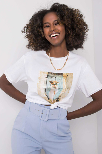 Valge Benthe trükiga T-särk 2