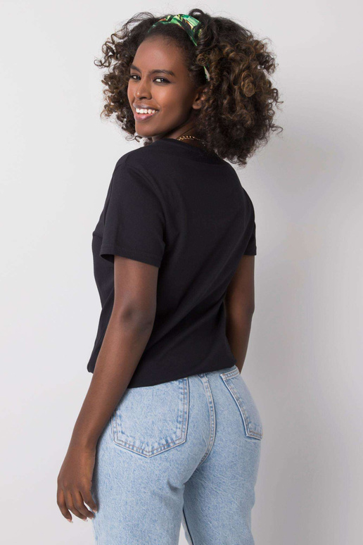 Lotta puuvillane naiste must T-särk Lotta puuvillane naiste must T-särk