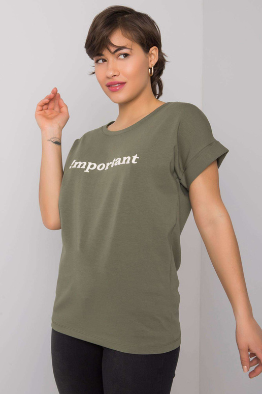 Khaki värvi t-särk kirjaga Saniyah