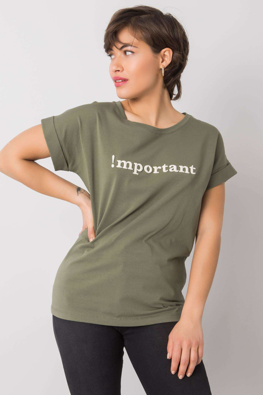 Khaki värvi t-särk kirjaga Saniyah