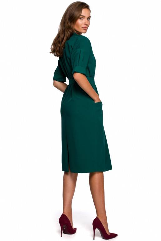 Roheline kleit koos vööga by Style
