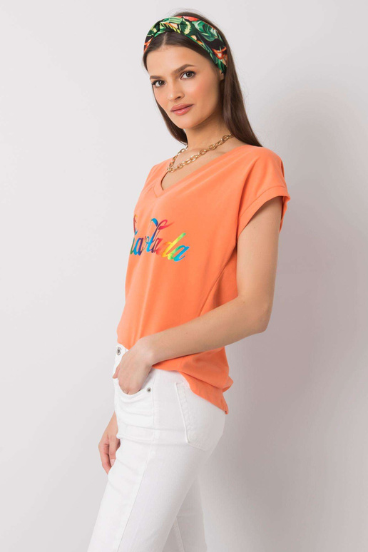 Hollis trükiga oranž T-särk Hollis trükiga oranž T-särk