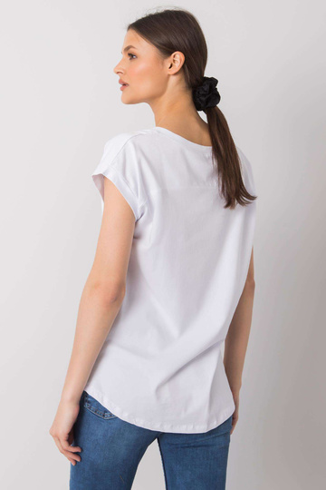 Valge Hollise trükiga T-särk