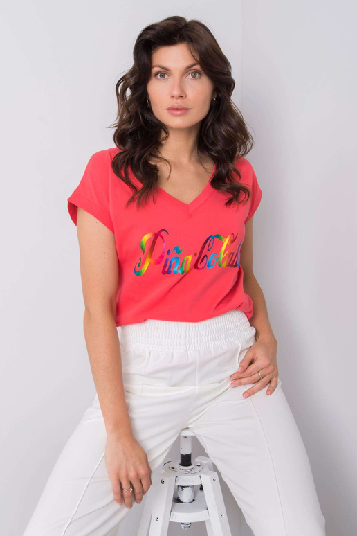 Korallist T-särk Hollise trükiga