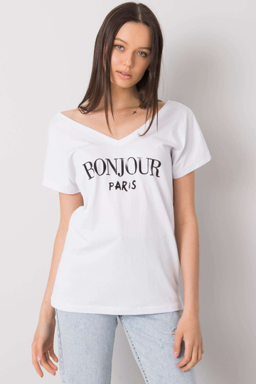 Valge Hortense trükiga T-särk 2