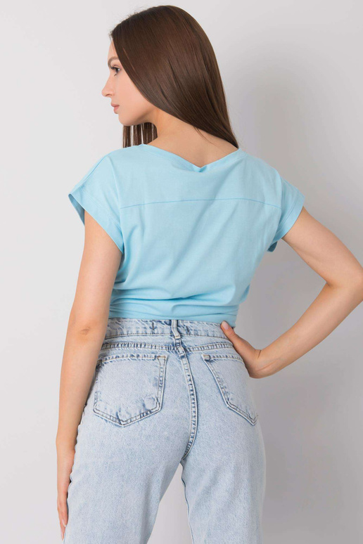 Helesinine Aloha trükiga T-särk Helesinine Aloha trükiga T-särk