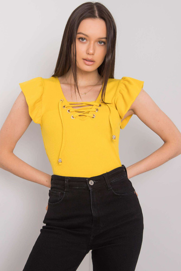 Kollane pluus Waverly nööriga