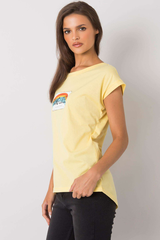 Helekollane Aloha trükiga t-särk