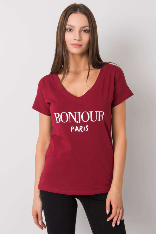 Burgundia t-särk Emille kirjaga