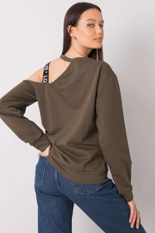 Khaki värvi pluus Glenda trükiga