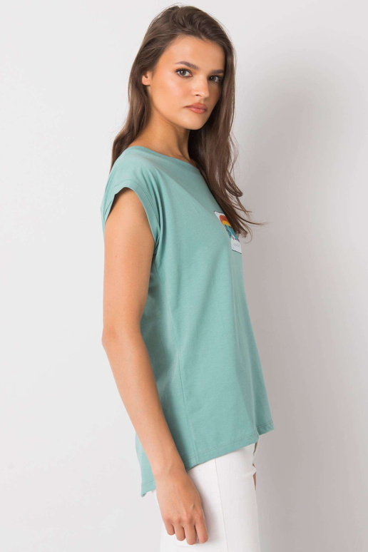 Heleroheline Aloha trükiga T-särk