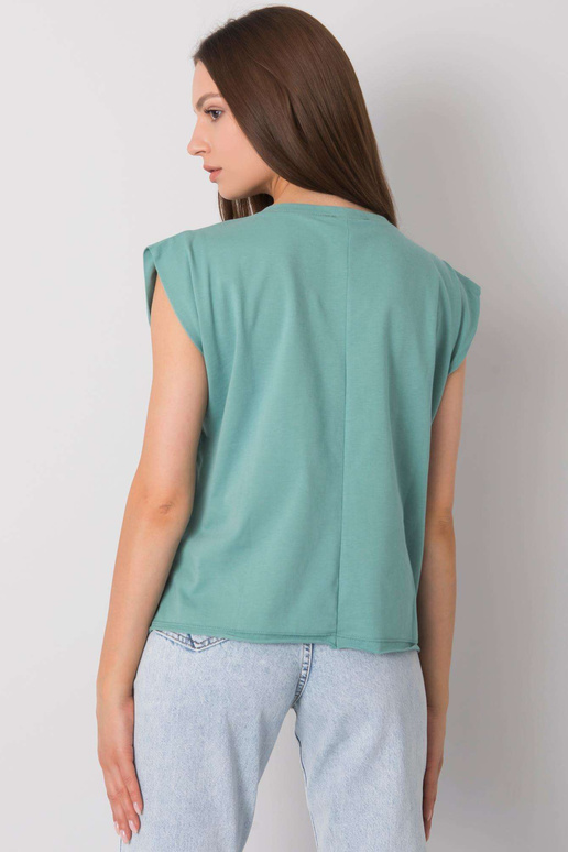 Heleroheline Malibu trükiga T-särk