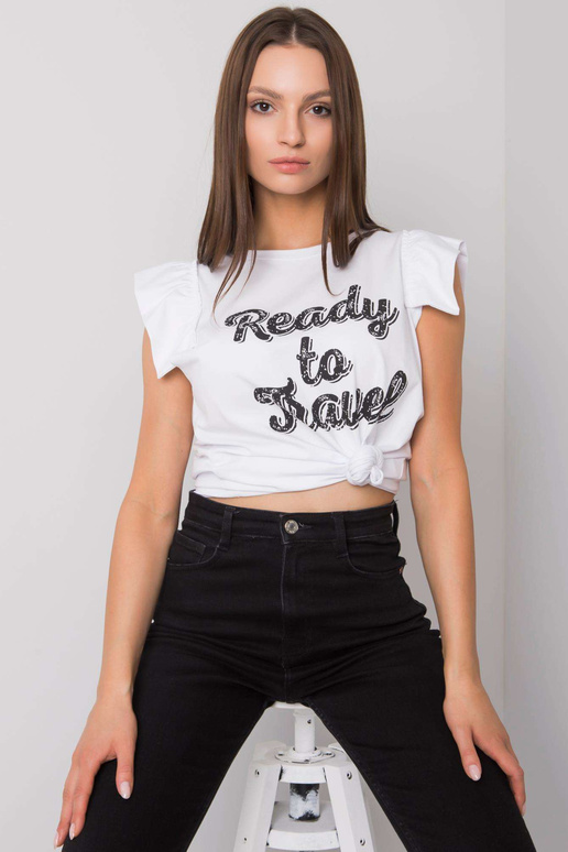 Valge Beverly trükiga pluus