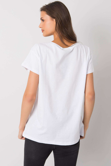 Valge silva trükiga T-särk 2