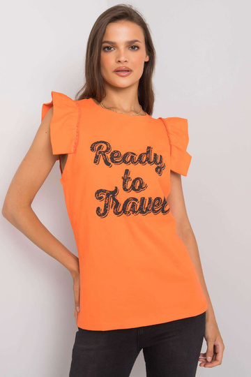 Beverly trükiga oranž pluus