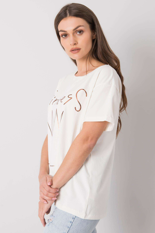 Ecru t-särk trükiga Aosta